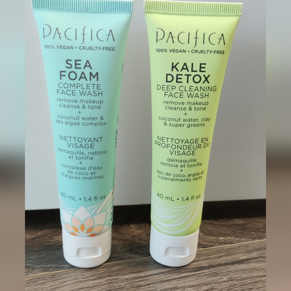 Brand New Pacifica Sea Foam and Kale Detox Face Wash Duo